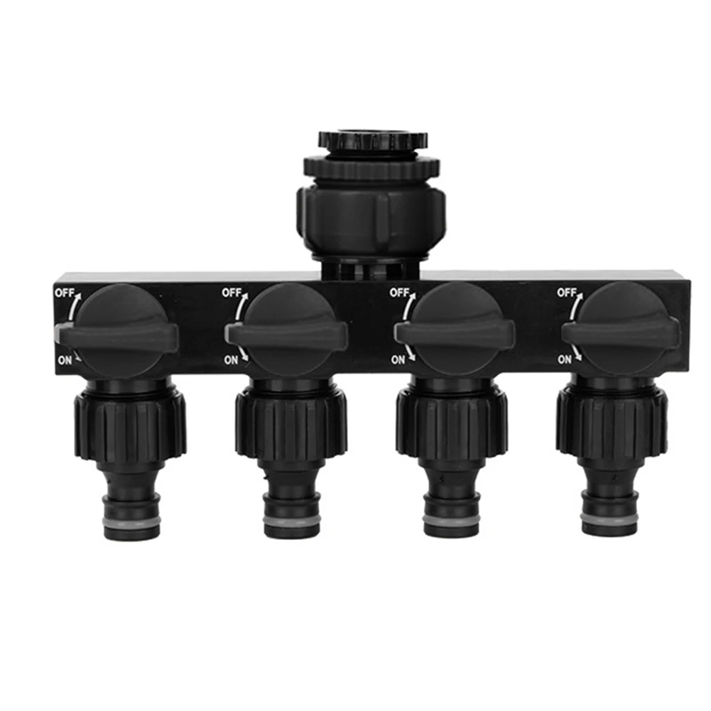 Four Way Faucet Diverter For Garden Irrigation Valve Flow Control Four-way Faucet Independent Switch Leak-proof Operation