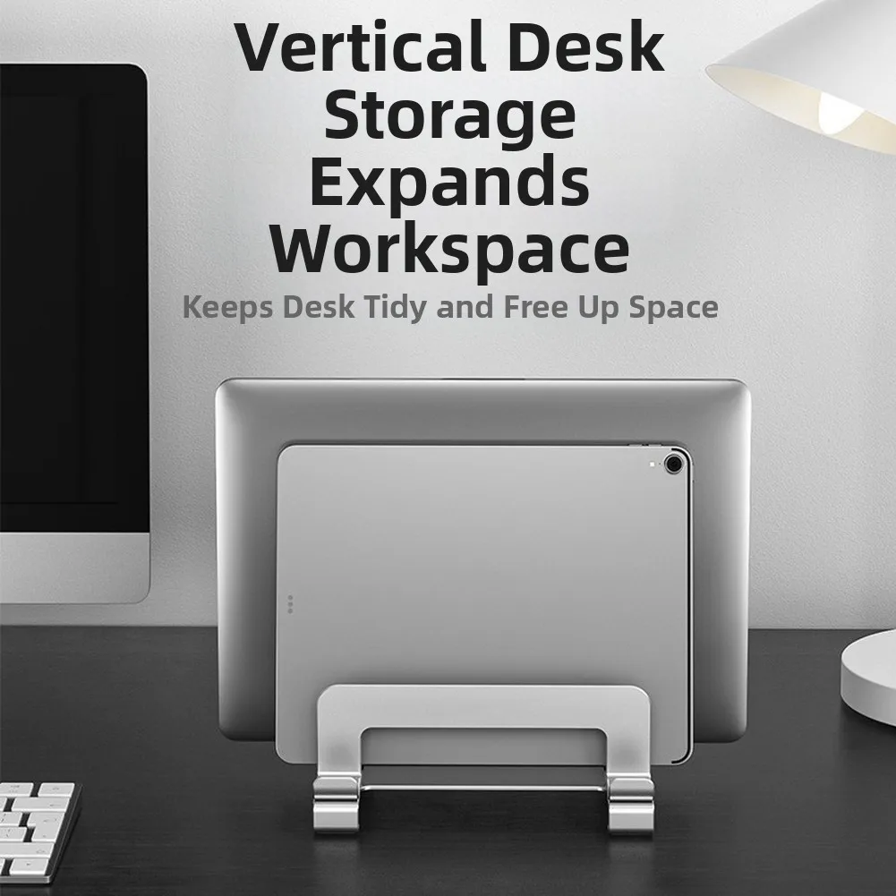 Laptop Storage Rack Vertical Four Card Positions Adjustable Desktop Heat Dissipation Bracket Laptop Desk Organizer Accessories
