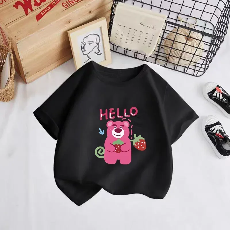 2024 Summer Kids T-shirt Cartoon cartoon print 3-14 years old boys and girls fashion casual short sleeve