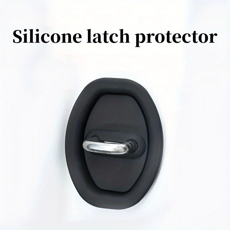 

4PCS Universal Silicone Door Lock Buckle Protective Cover, Universal Rust Proof And Noise Reducing Interior Accessories