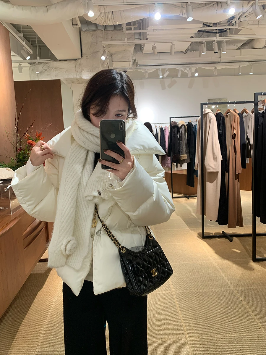 

Iceland Warm Bag Pyrenees Wood Du Tee Star Comfortable down Jaet 95 Feather Silk Satin Outerwear Women's Faion