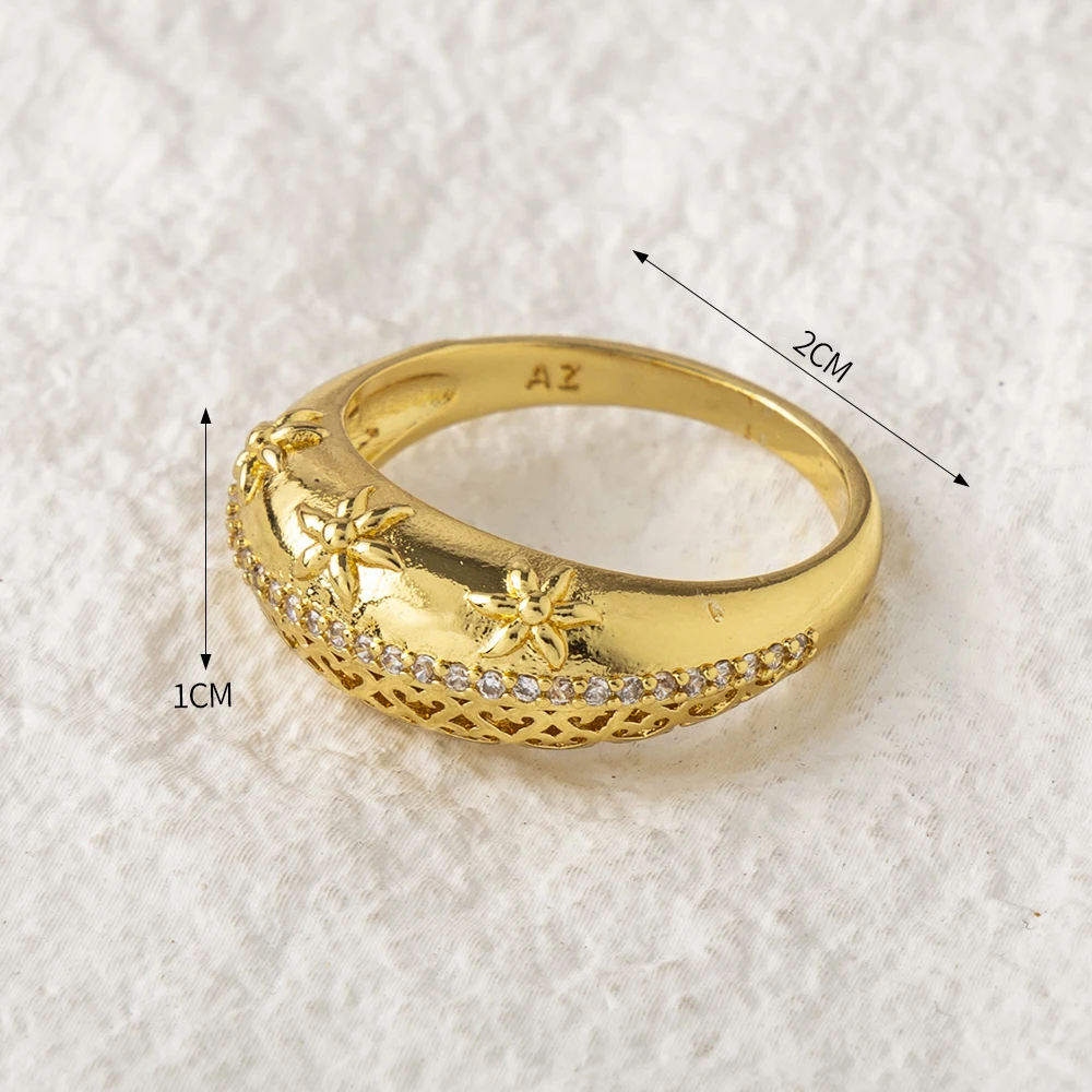 LUIZADA Vintage Türkische Fingerringe Frauen Runde Kristall Caesar Ring Gold Farbe Ethnische Hochzeit Schmuck Ring – Detail 28