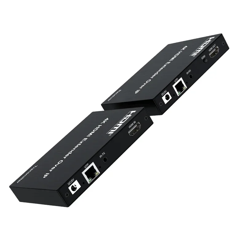 4K 150M IP HDMI KVM Extender Video Transmitter Receiver Converter Support One To Many Via CAT6 Ethernet Cable Can Mouse Keyboard