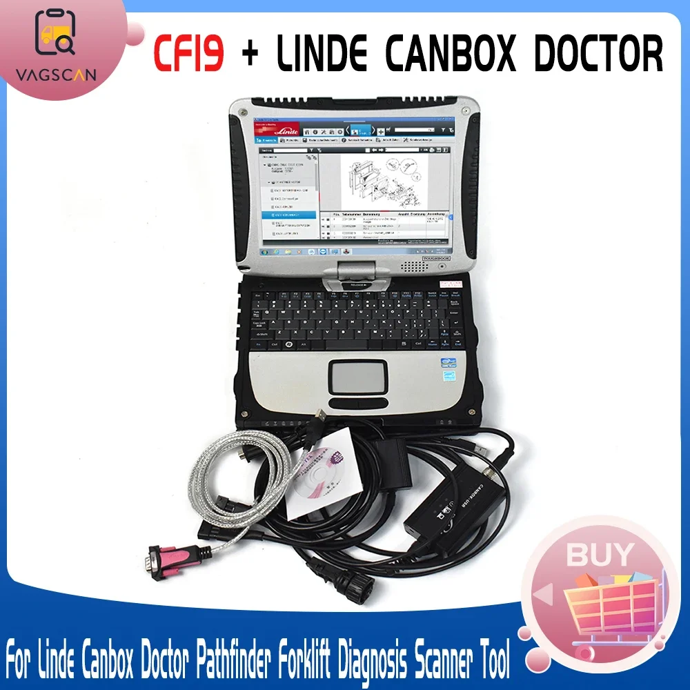 CF19 Laptop for Linde Canbox doctor Linde Pathfinder LSG Software for Linde Forklift Truck Diagnostic Tools