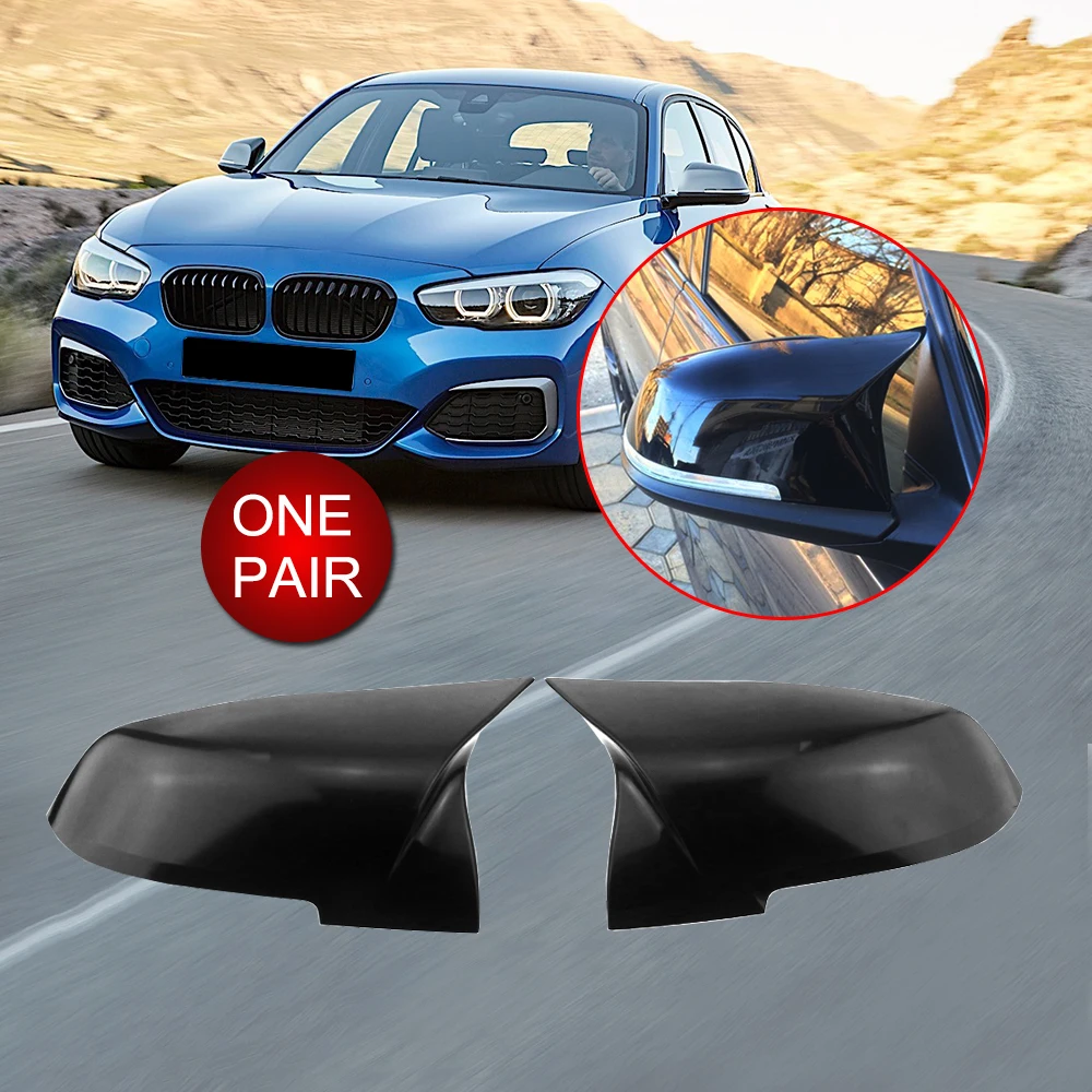 1 Pair Front Side View Mirror Cover Cap For BMW F20 F21 F22 F30 F31 F32 F36 X1 E84 F87 Car Accessories