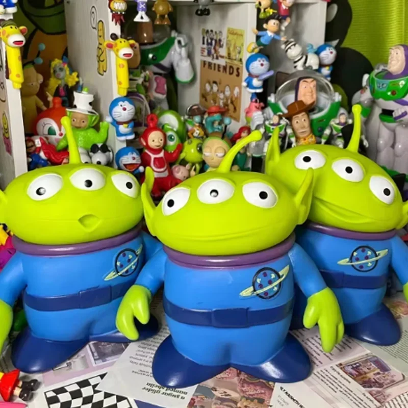 Cartoon-Film-Spielzeug-Thema Niedliches Dreiäugiges Monster Grüner Mann Alien Puppe Figur Anime Dekoration Sammlerstück Spielzeugmodell für Geschenke – Detail 1