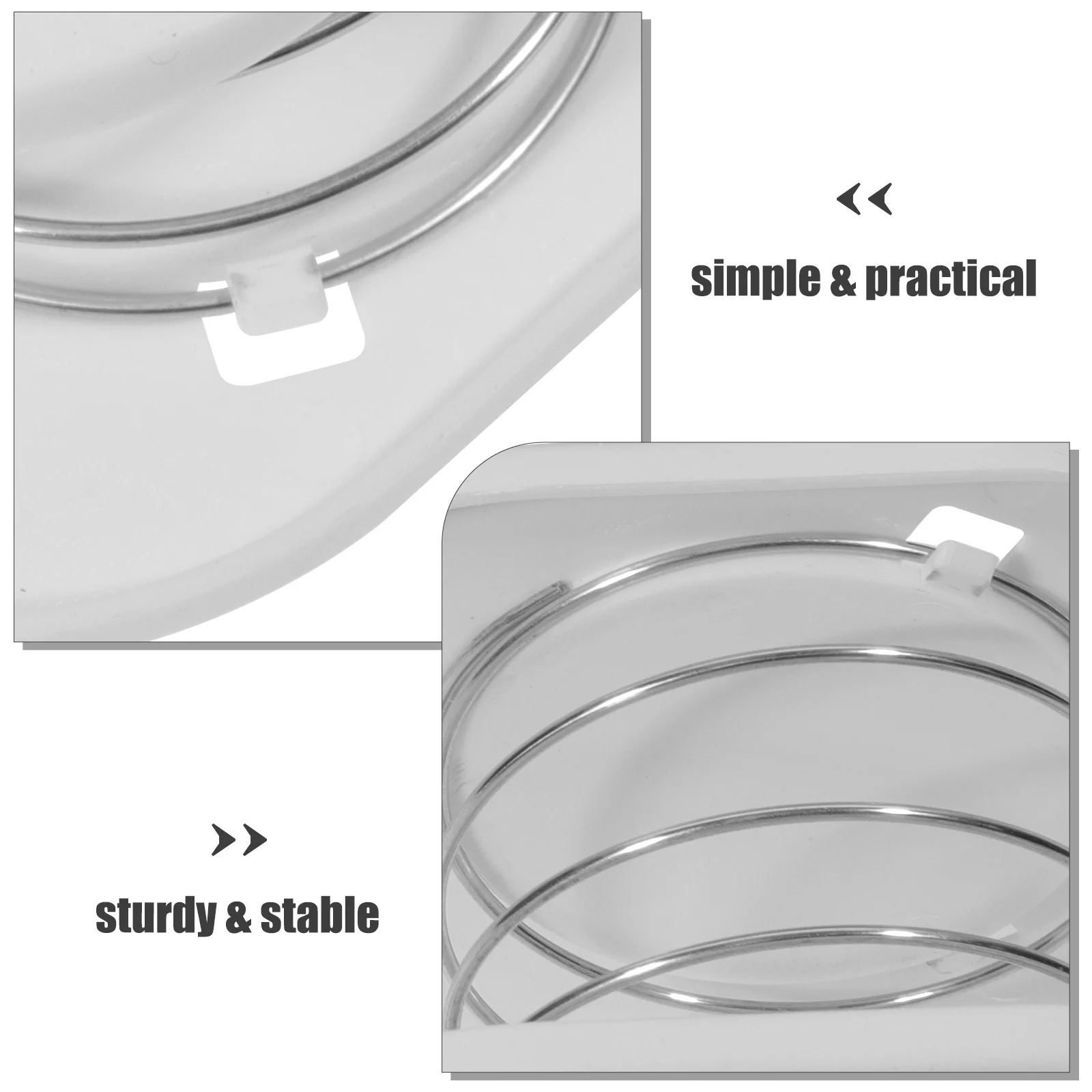 

2Pcs Tissue Spring Bracket Sturdy PP Metal Tissue Box Support Holder for Living Room Bedroom Kitchen Office Daily Use