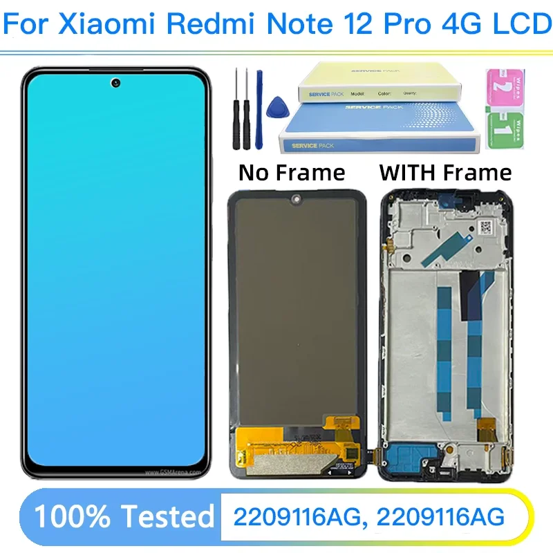 6,67 дюйма, протестированный ЖК-дисплей для Xiaomi Redmi Note 12 Pro 4G 2209116AG, дигитайзер сенсорного экрана для Redmi Note 12 Pro 4G, ЖК-рамка 6,67 дюйма, протестированный ЖК-дисплей для Xiaomi Redmi Note 12 Pro 4G 2209116AG, дигитайзер сенсорного экрана для Redmi Note 12 Pro 4G, ЖК-рамка