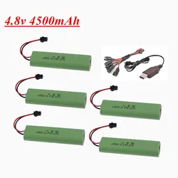4.8v 4500mah NiMH Battery and USB Charger For Remote control electric toy boat car truck 4* AA 4.8v Rechargeable Batteries Pack