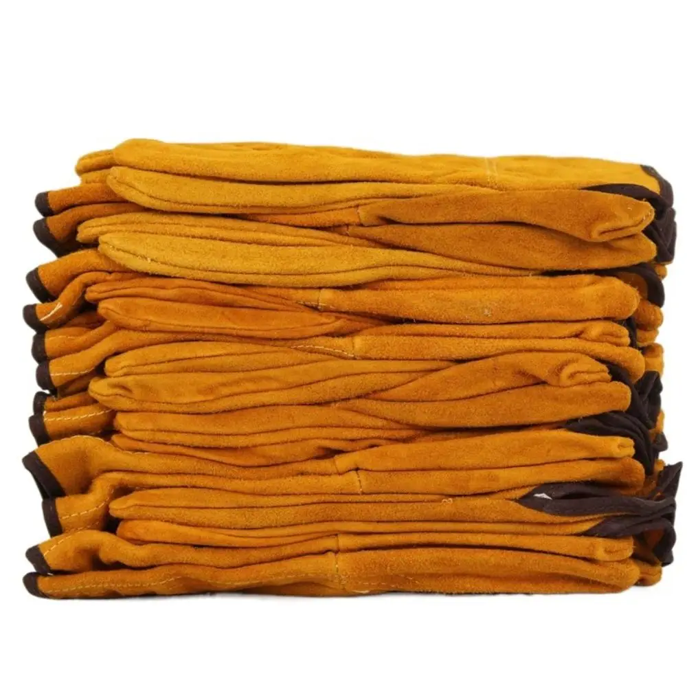 

New Cowhide Welding Gloves Soft Wear Resistant Safety Gloves High Temperature Resistance Labor Gloves Hunting