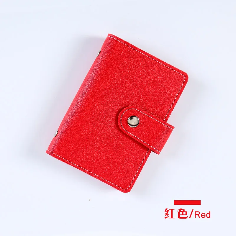 Credit card clip ladies PU Leather multi-card large capacity pure color men anti-degaussing Korean version card bag wholesale