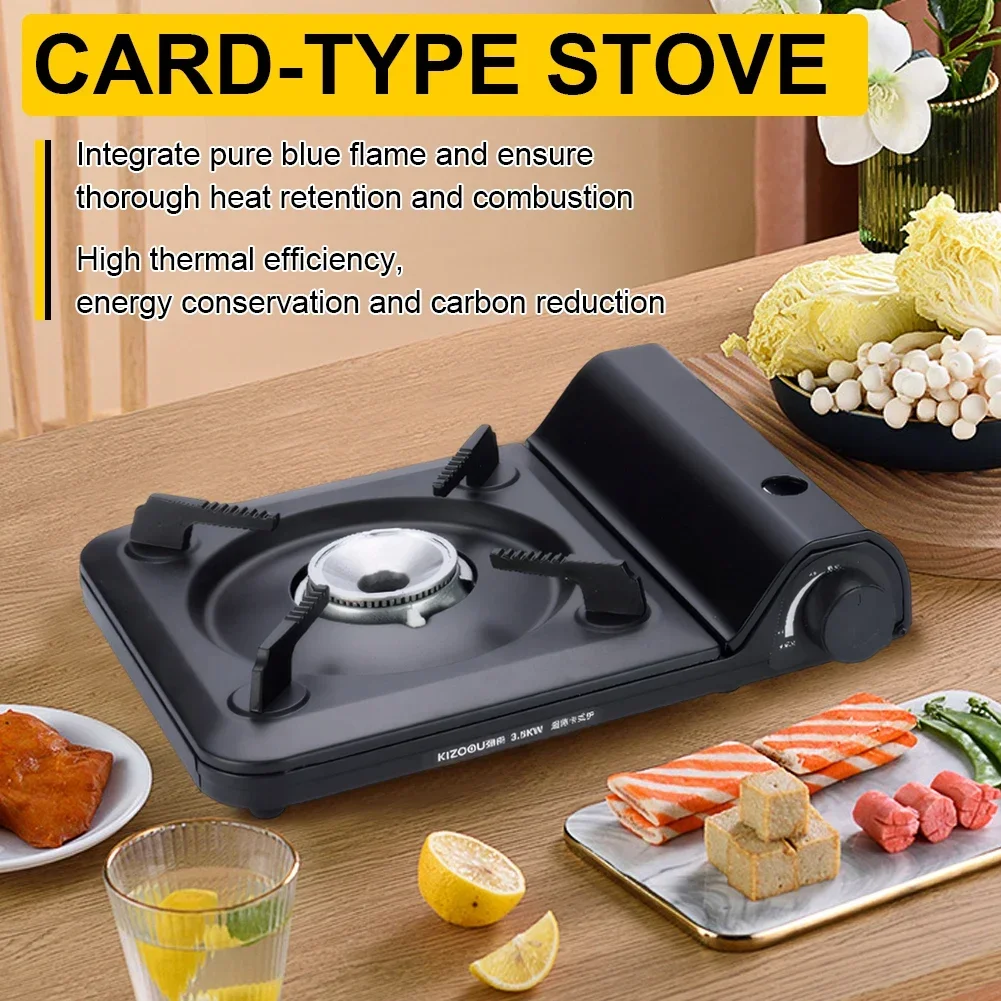 2026 Portable Single Burner Camping Gas Stove - Automatic Ignition Cassette Stove for Indoor Outdoor Cooking Hiking Picnic