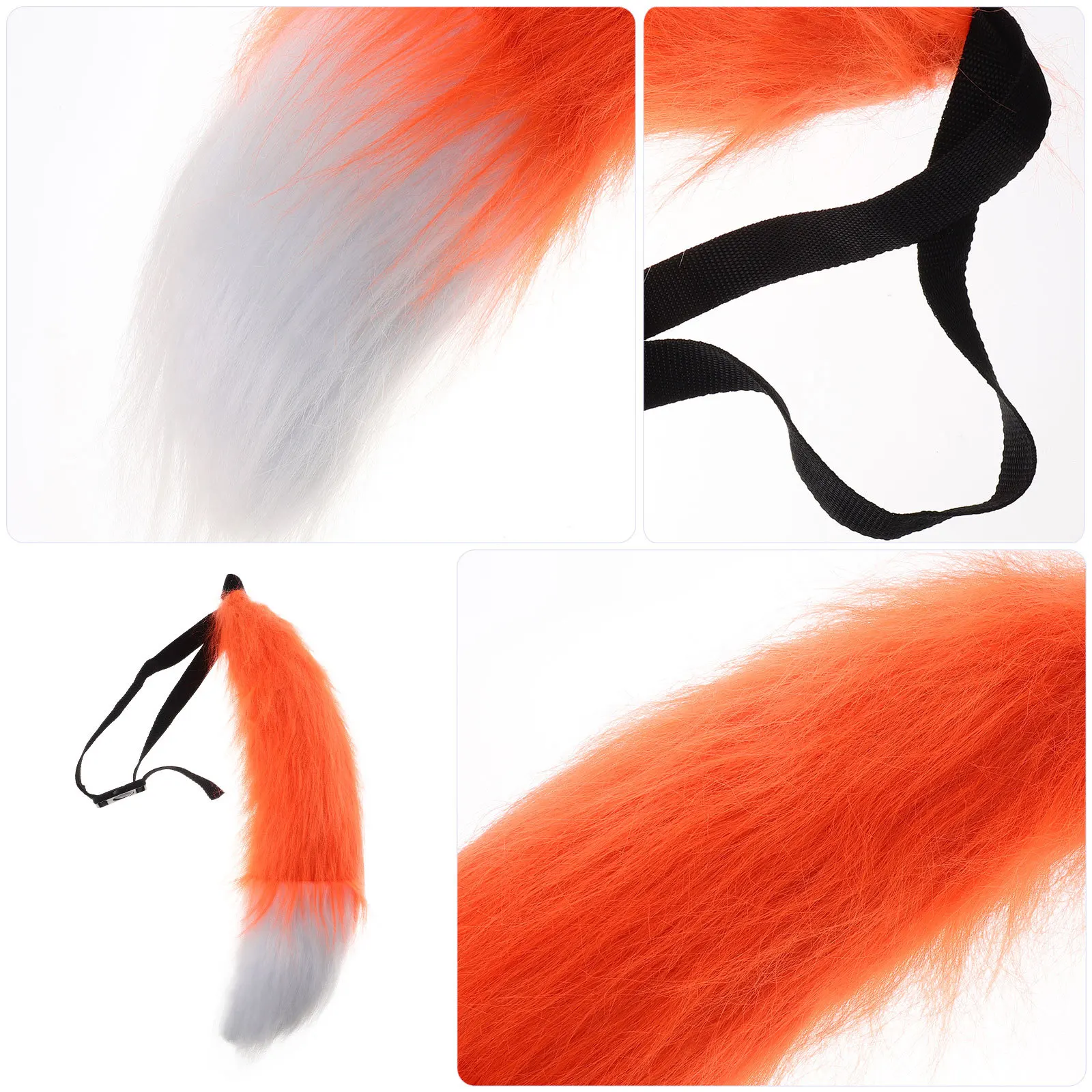 1Set Costume Accessory Realistic Design Adjustable Length Soft Comfortable Material Perfect for Halloween Cosplay Fox