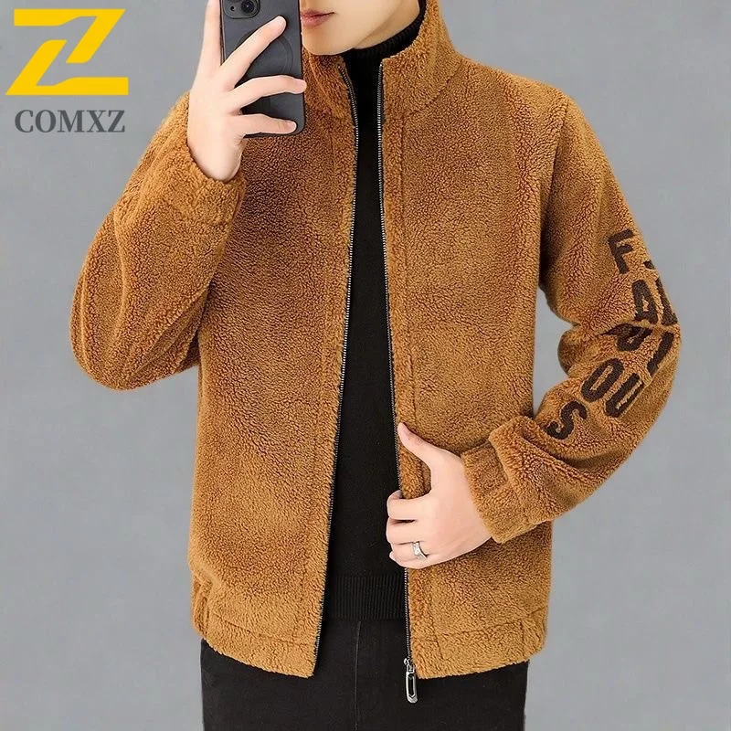 

COMXZ Men's Jacket 2025 Plus Size Stand Collar Solid Color Ski Trip Warm Snow Adventure Winter Jacket High Quality Padding Coat