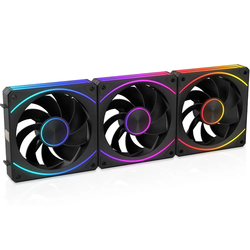 

Вентилятор EY120PRO 120 мм ARGB с обратным вращением для корпуса ПК, 3 шт., 900–1800 об/мин, ШИМ, высота 61,5 см, низкий уровень шума 30 дБ, гидравлический подшипник, возможность последовательного подключения