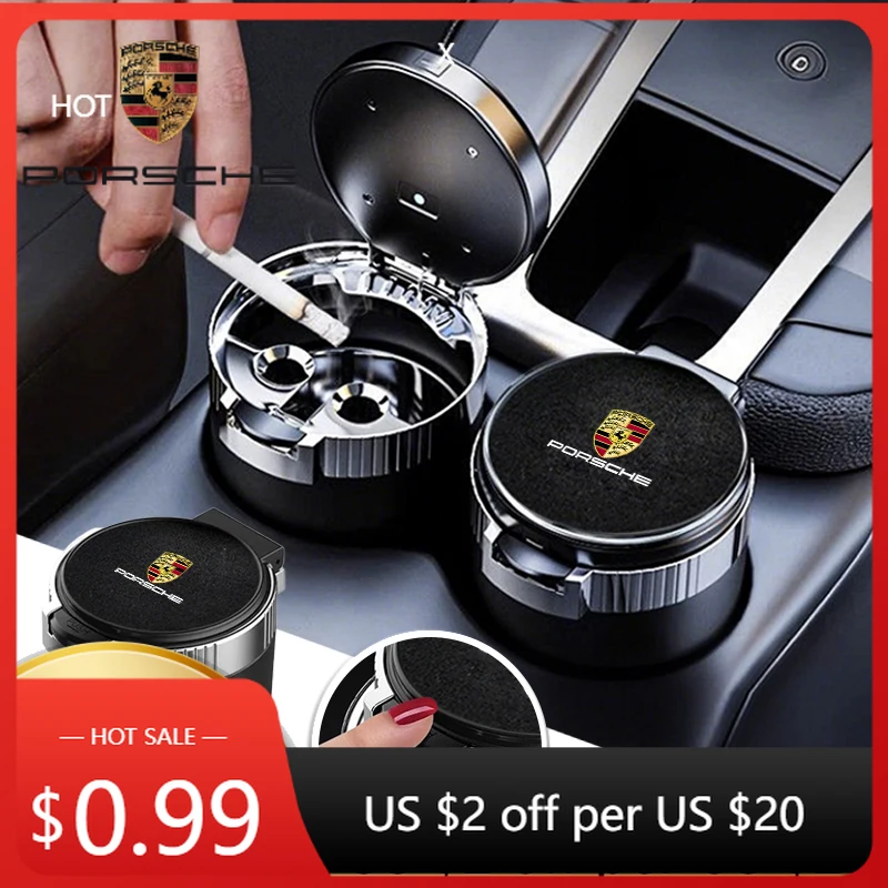 

Car Sticker For Porsche Car Trash Can Organizer Storage Bag Garbage Bin Ashtray Accessory For Porsche 918 911 718 Taycan Panamer