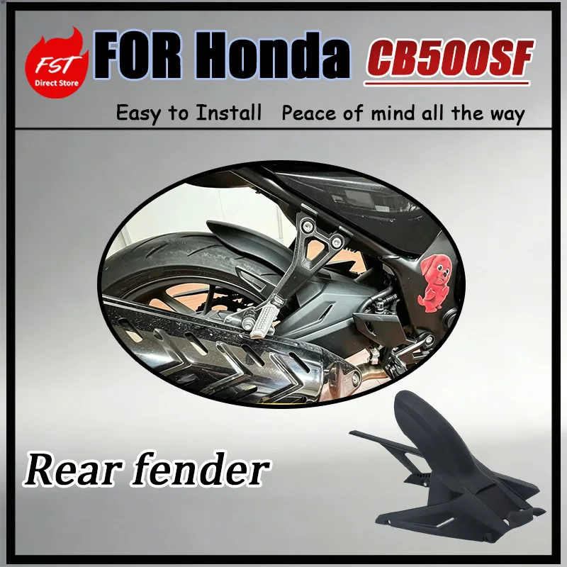 For Honda CB500SF Extended Rear Mudguard Chain Guard - Integrated Protection Wider And Longer Structure for Effective Wet
