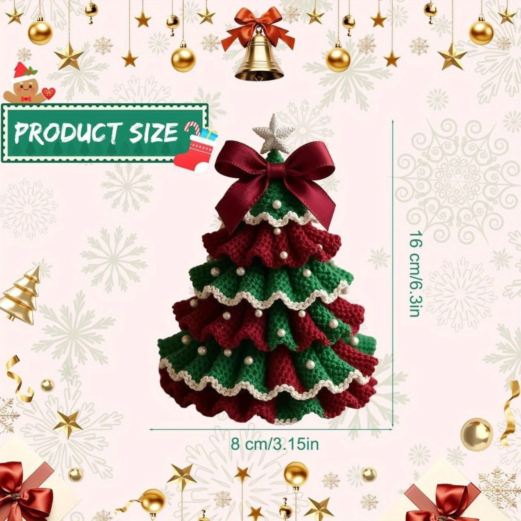 لتقوم بها بنفسك الكروشيه شجرة عيد الميلاد عدة شجرة عيد الميلاد الكروشيه الحرفية عدة الحلي المبتدئين ودية الكروشيه عدة مع الغزل خطاف كروشيه #2