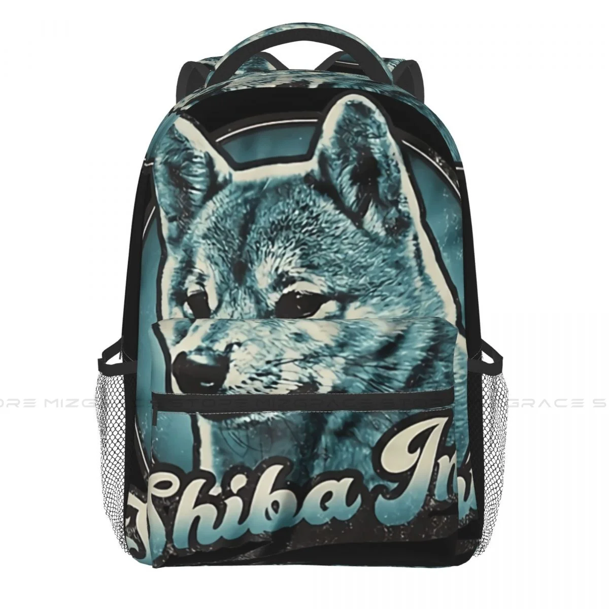 

Back To School Retro Backpack School Boy Girl Shiba Inu Travel Soft Rucksack Casual Laptop Bag