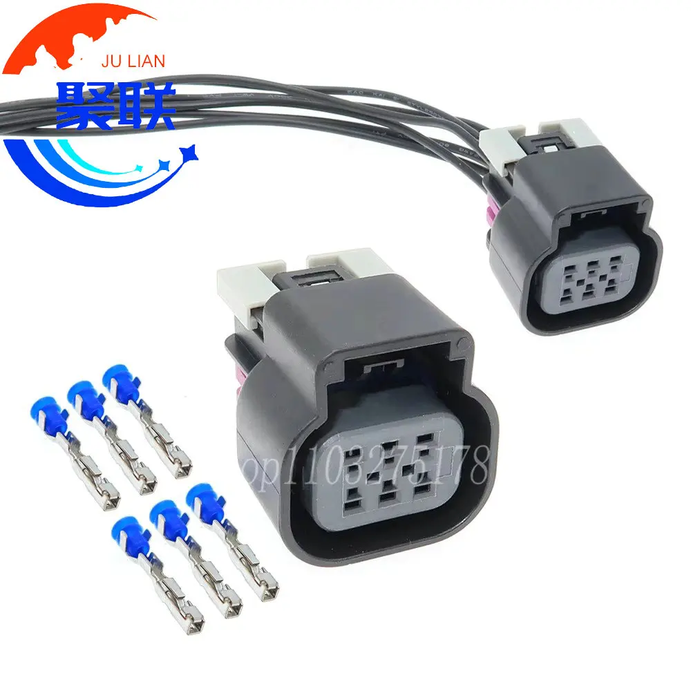 1 Set 6Pin 15355297 15418498 15317832 Car Displacement Engine Cable Socket Throttle Motor Waterproof Connector for Buick