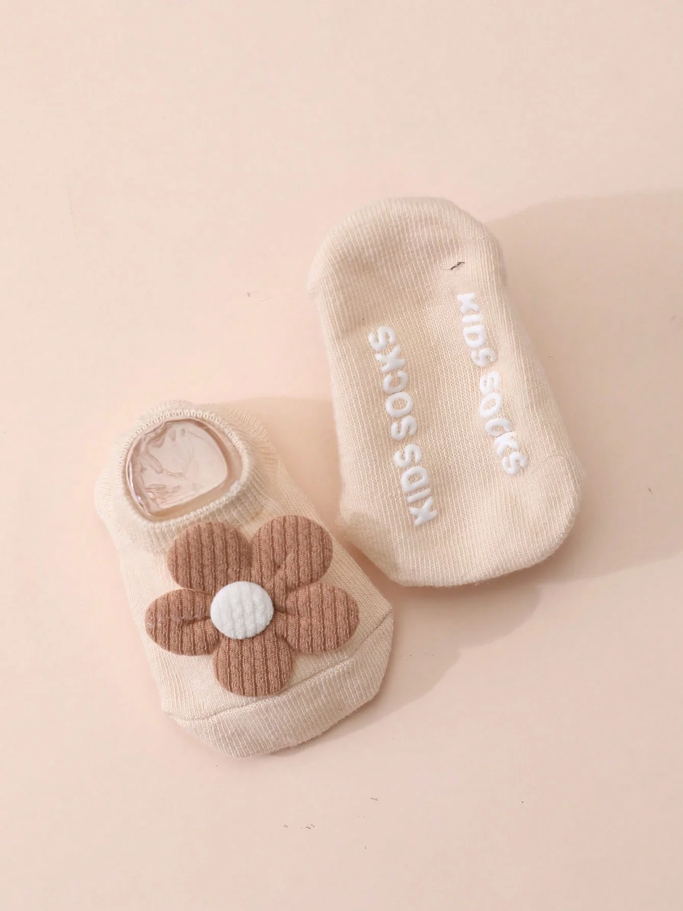 4 Paar süße, mit Blumen verzierte kurze Socken für Babys, einfarbig, rutschfeste Bootsocken, vielseitig einsetzbar für vier Jahreszeiten – Detail 10