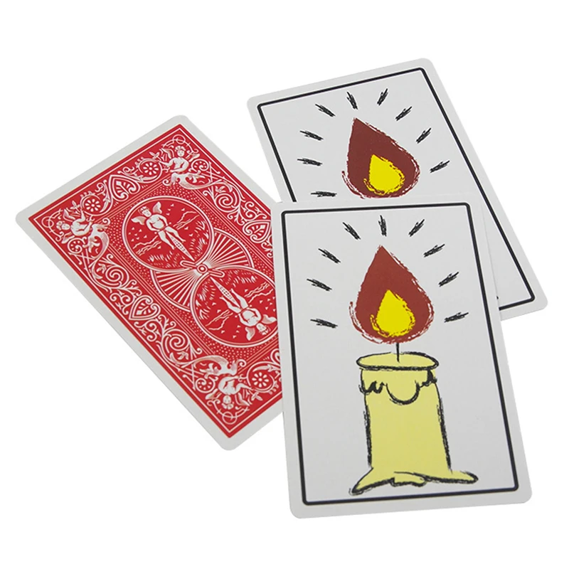 Fun Relighting Candles Cards Magic Tricks Re-Living Flame Card Close Up Street Magic Props Illusion Mentalism Comedy Accessories