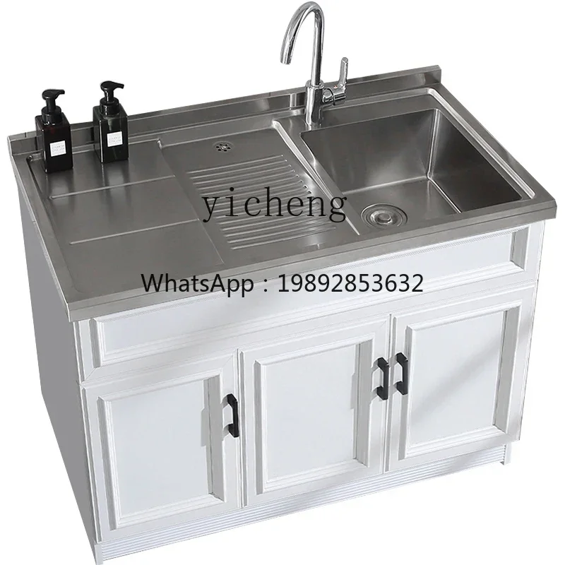 

Шкаф для белья из нержавеющей стали с двойной канализацией, балкон, бассейн для белья со стиральной доской, комбинация шкафа для ванной комнаты