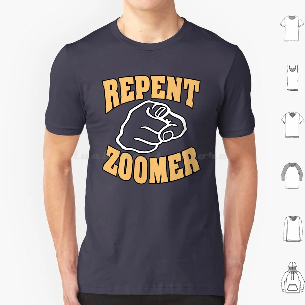 Repent Zoomer T Shirt 6Xl Cotton Cool Tee Repent Zoomer Wojak 4Chan Meme Redpill Boomer Reddit Zoomer