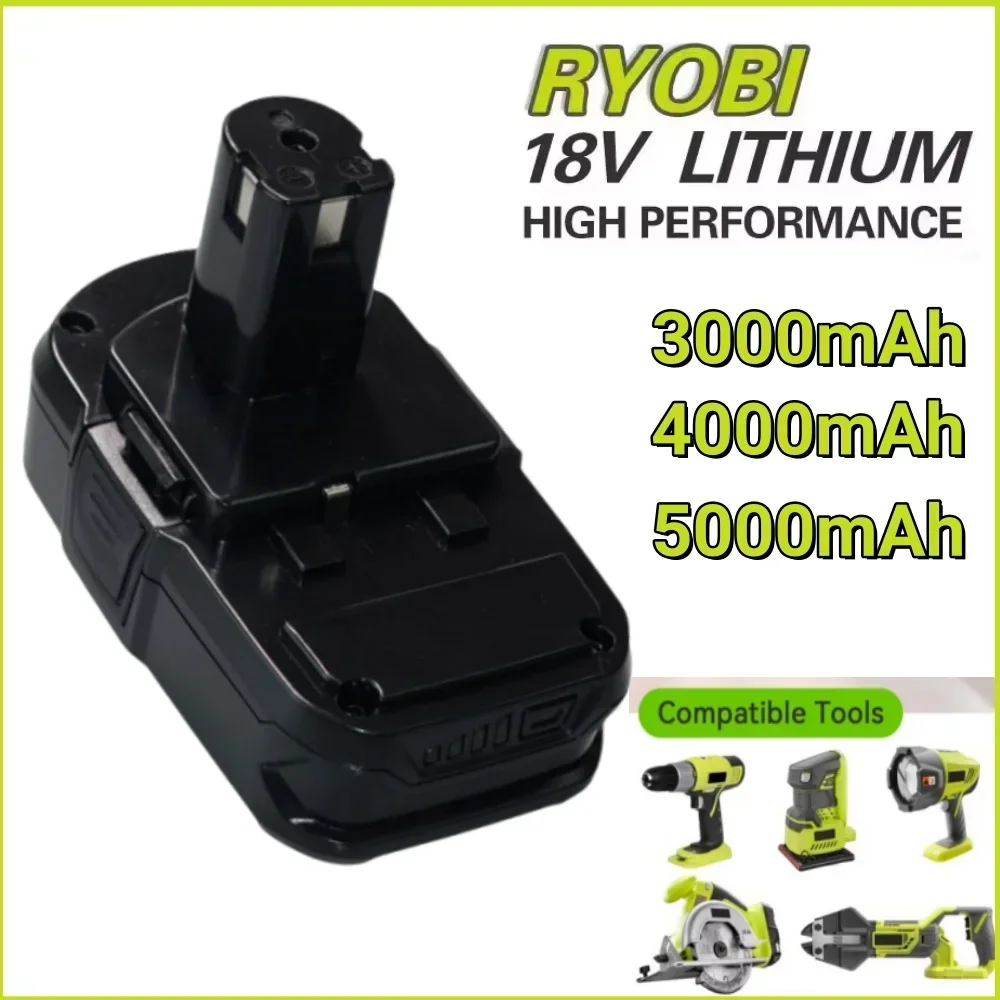 

For Ryobi 18V 3.0/4.0/5.0Ah Lithium Battery Power Tools P108 P102 P103 P104 P105 P109 BPL1820 RB18L50 RB18L40 Replacement Batter