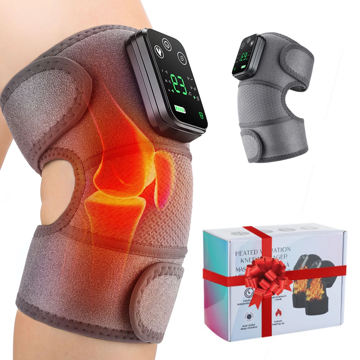 Electrically heated knee pads shoulder pads elbow pads knee joints vibration warmth hot compress massager