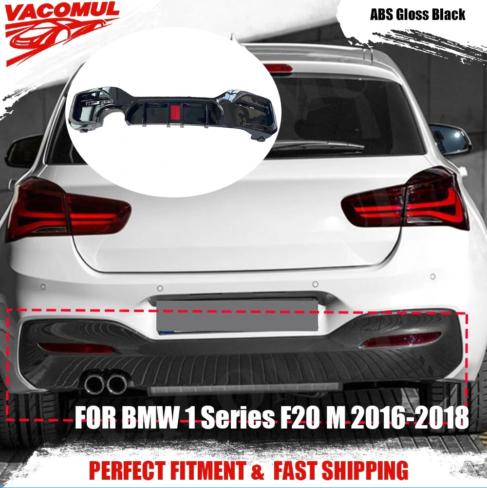 

Задний диффузор VACOMUL с лампой, бампер, спойлер для BMW 1 серии F20 M Sport M135i M140i 2016-2018, аксессуары для заднего бампера