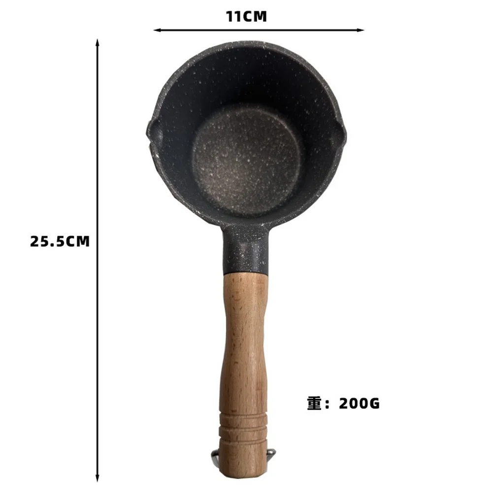 25.5CM Maifan Stone Wok Combining Non-Stick Performance Splatter-Reduction Technology and Traditional Wood Handle Comfort