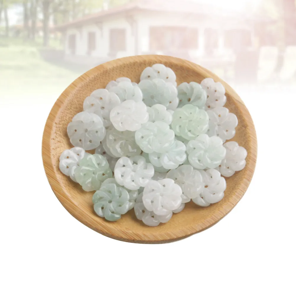 

10 шт. натуральных нефритовых бусин в форме цветка, аксессуары для изготовления ювелирных изделий, рассыпные бусины-разделители для рукоделия, набор для творчества с драгоценными камнями