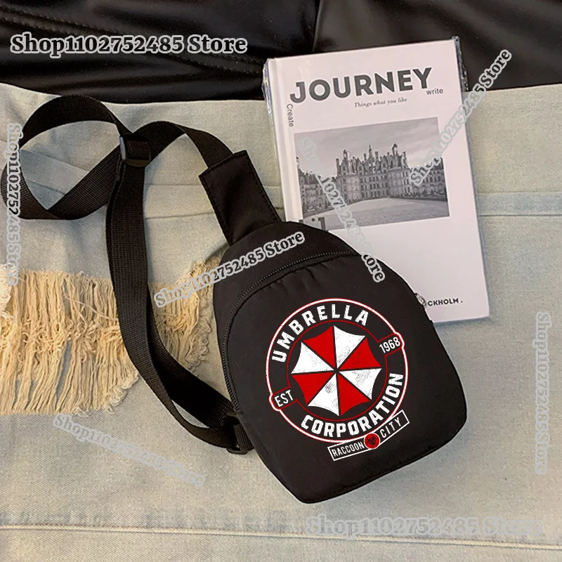 R-residents Evils Umbrella Corporation Sling Chest Bag Casual Crossbody Fanny Pack Lightweight Daypack Outdoor Travel Daily Use