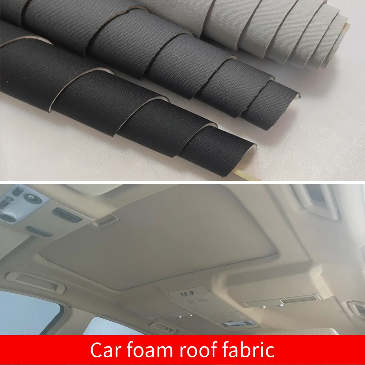 Car Roof Sky Repair Fabric with Sponge for Sewing Liner Headliner Upholstery Material Ceiling Trim Interior Automotive Fabrics