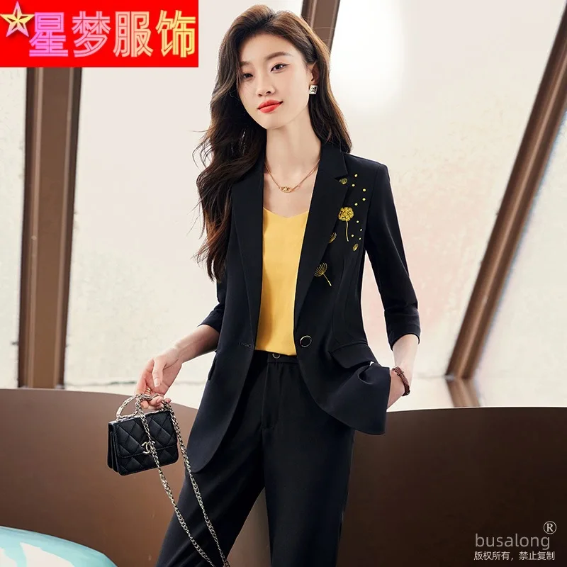 

2023 Summer Half Sleeve Business Women's Clothing Business Style Small Suit Jacket Formal Wear Slim Fit Fashion Suit