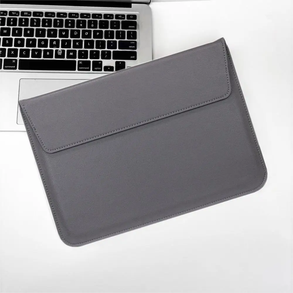 Magnetic Closure 13inch Laptop Bags Leather Envelope Design Laptop Sleeve Pouch Bracket Lightweight Notebook Sleeve Travel