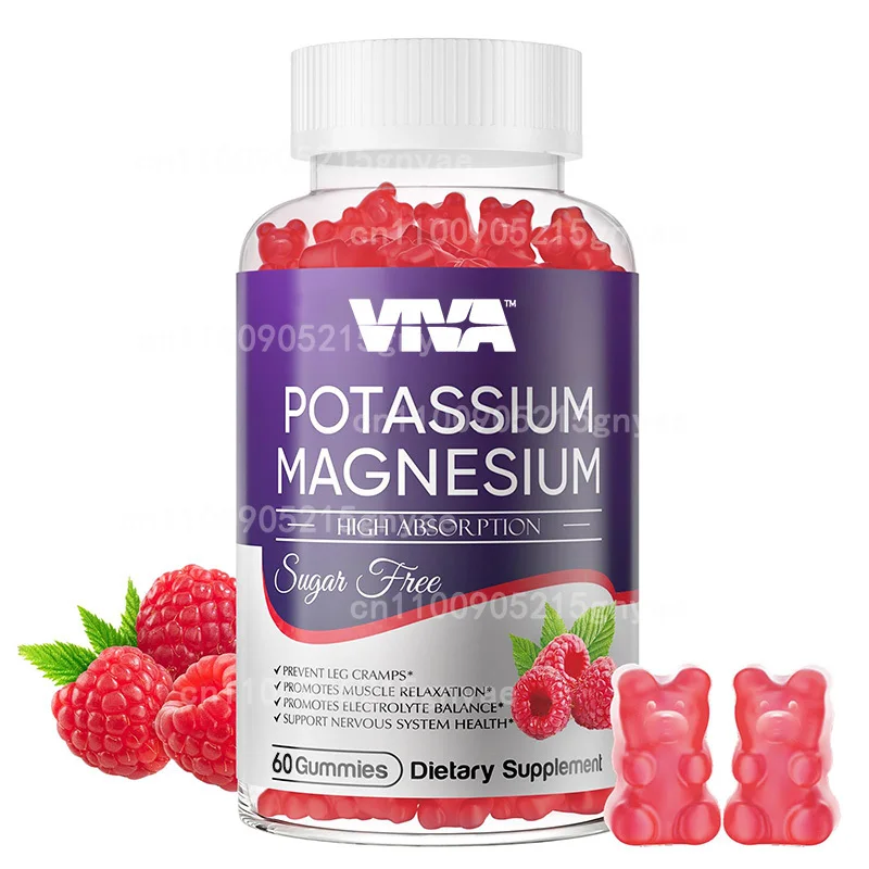 

Potassium Magnesium Supplement Gummies with High Absorption of Potassium Citrate and Magnesium Citrate Support Leg Spasms