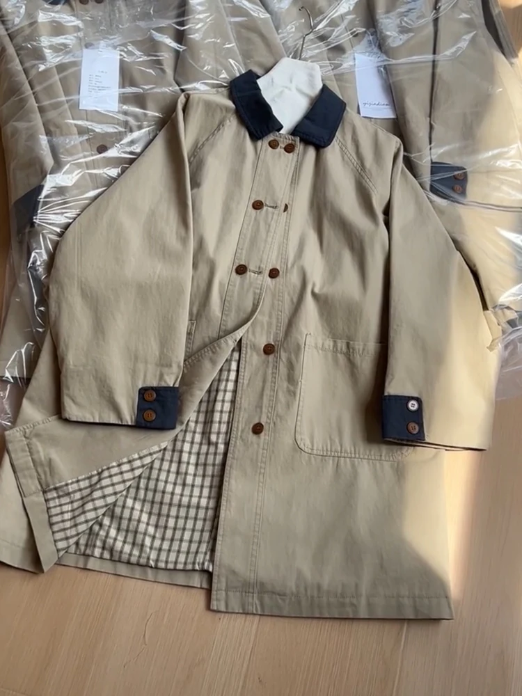 

SuperAen 2025 Осенняя куртка с блестками High Street Хаки Куртка Пальто