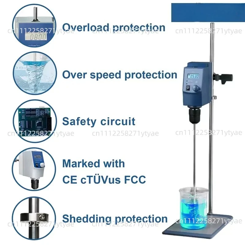 20L 40L Laboratory Overhead Homogenizer Stirrer Electric Stirrer Mixer Cosmetics Laboratory Overhead Stirrer Mixer