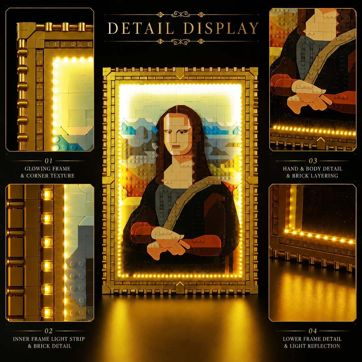 Hprosper 5V LED Light For LEGO 31213 Mona Lisa Decorative Lamp With Battery Box (Not Include LEGO Building Blocks) view 3