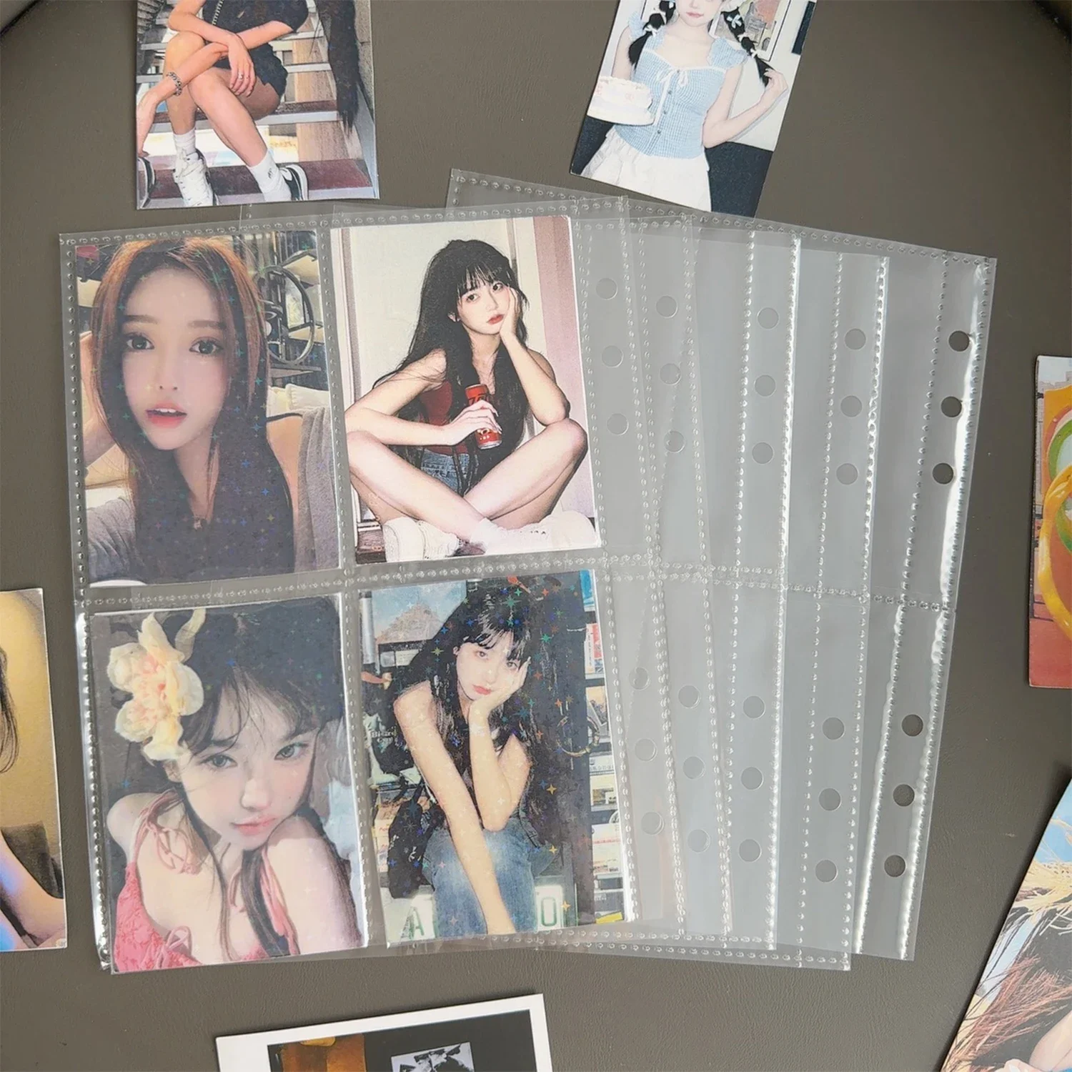 400Pockets Double-sided Card Holders A5 Binder Sleeves Transparent Trading Card Sleeve Pages Protector for Photocard Game Cards