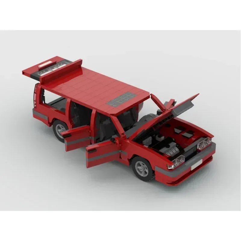 MOC-124037 Red New Station Wagon Assembly Brick Model • 1536 Parts Building Blocks Custom Toy Gift for Adults and Kids Birthday