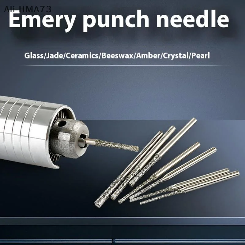 

10Pcs 0.8/1/1.2/1.5/1.8/2/2.5MM Diamond Coated Drill Bits With 2.35MM Shank For Glass Jade Jewelry Grinding And Polishing