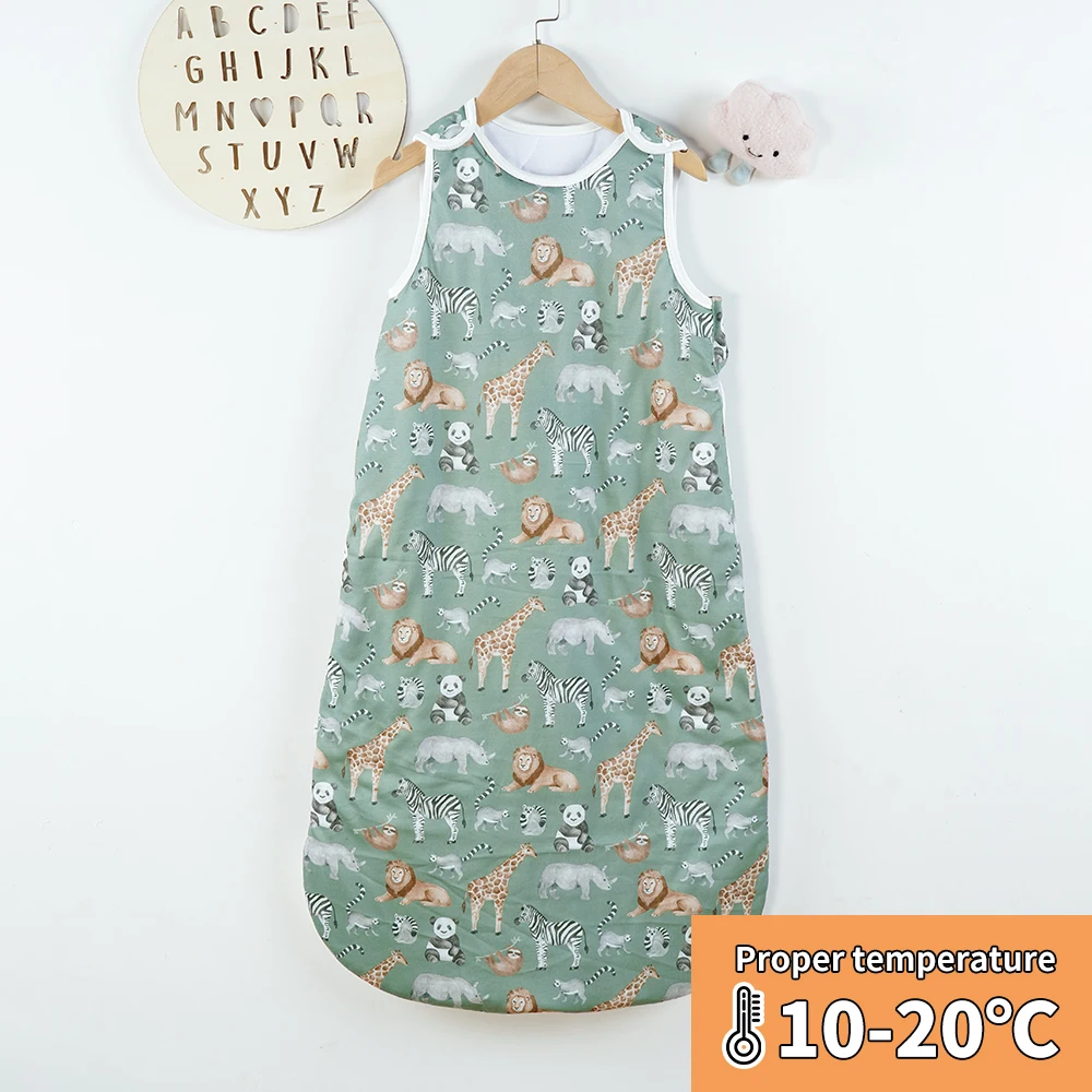 HappyFlute New 3Rozmiar 10-20 ℃   Miękka tkanina poliestrowa Unisex bez rękawów z zamkiem błyskawicznym zapobiegającym kopaniu Ciepły śpiworek dziecięcy z kamizelką