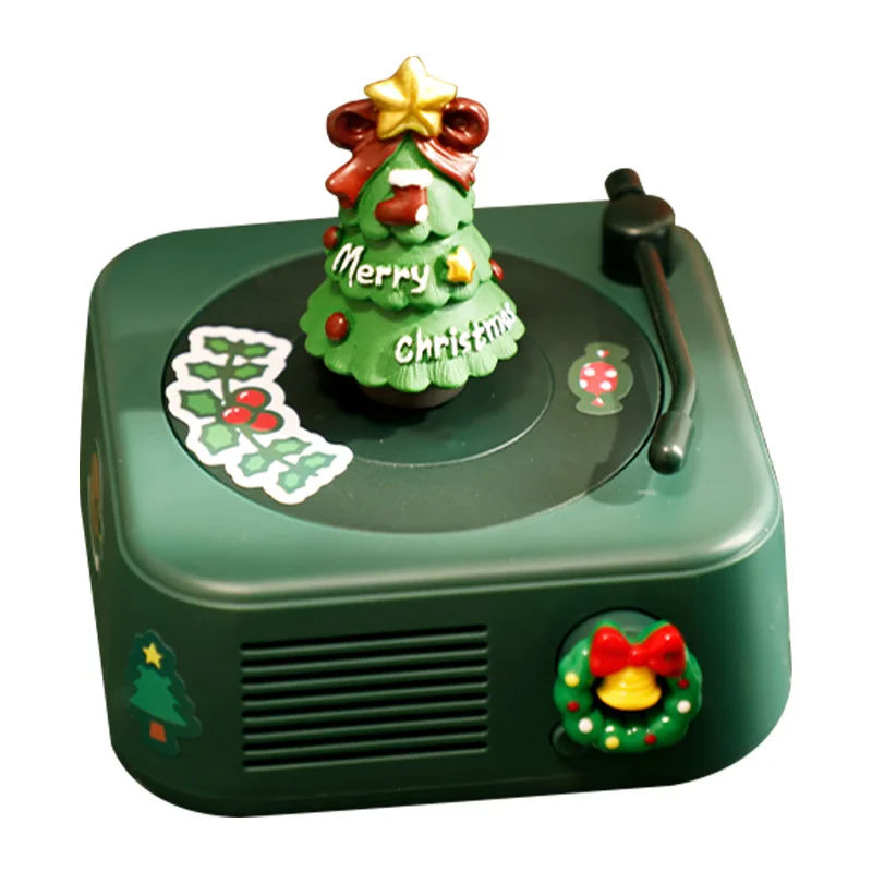 

Xmas Wireless Music Box Vintage Bluetooth Speaker DIY Gift Custom Engraved Audio for Him/Her Christmas Valentine's Anniversary