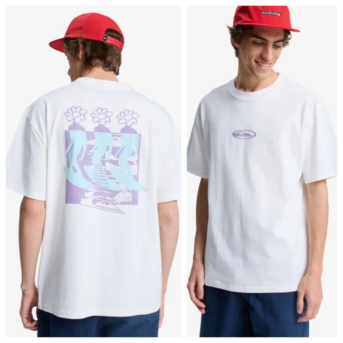 Flowers Surfing Outdoor Sports T-Shirt 100% Cotton Graphic Tee Men Women Summer Streetwear Top