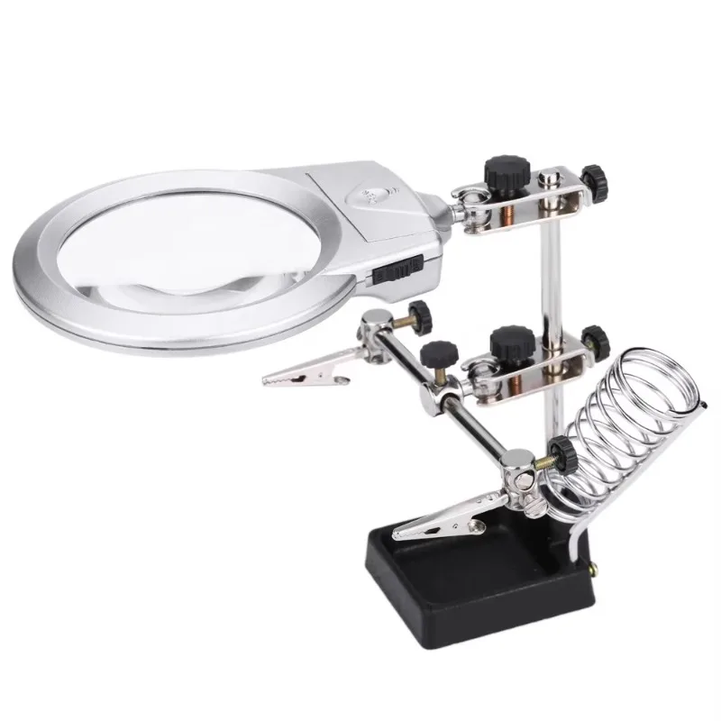 

Help hand magnifying glass magnifying glass desk hand-held double magnifying glass and welding table auxiliary clip