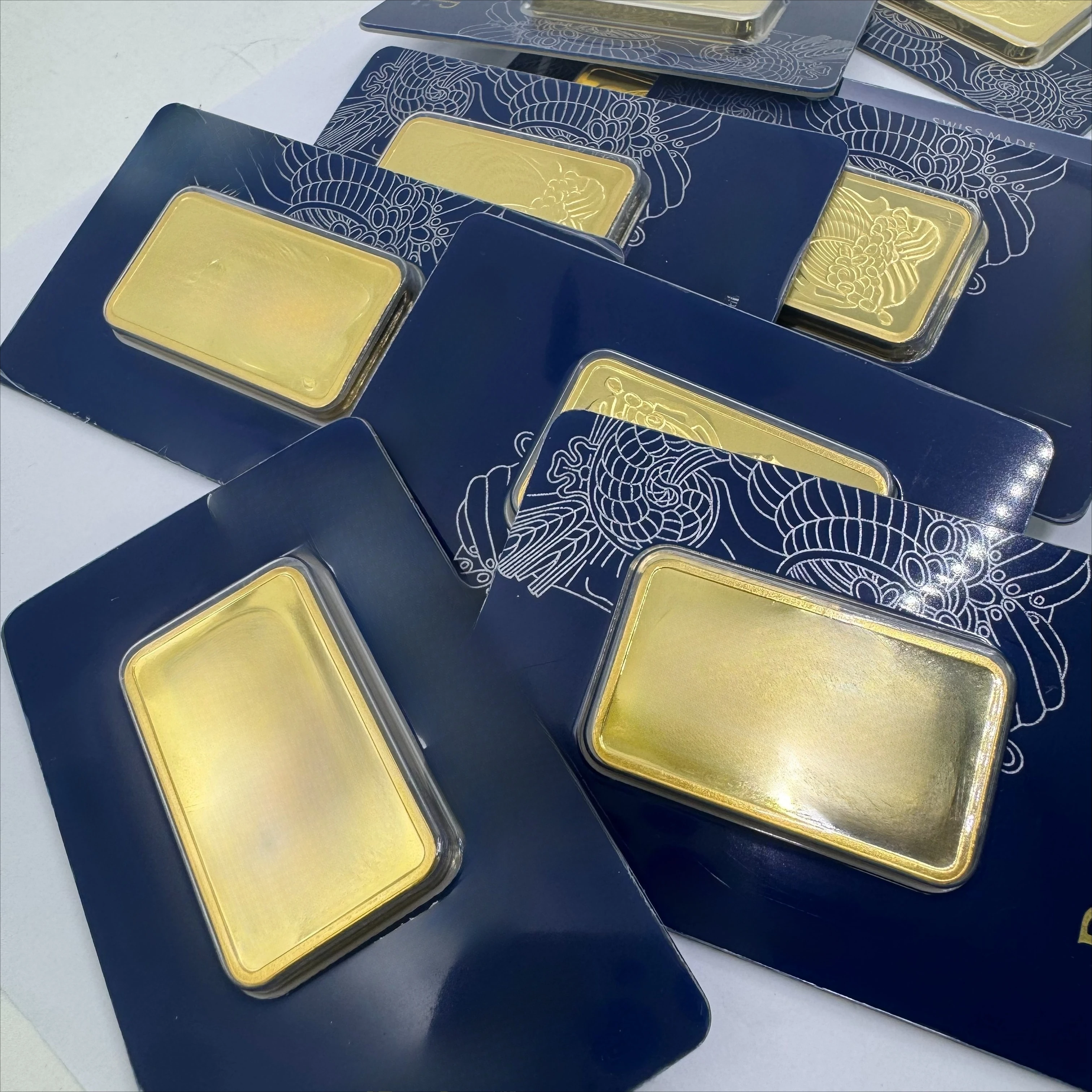 31g Swiss Lady Fortuna Gold Plated Brass Bullion Bar Sealed Pack Wealth Goddess Deep Embossed Collectible for Souvenir Gift