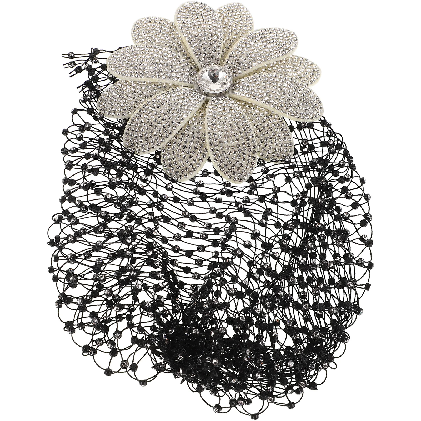 

Women Rhinestone Flower Headpiece Elegant French Vintage Style for Weddings Parties Formal Events Sparkling Floral Hair